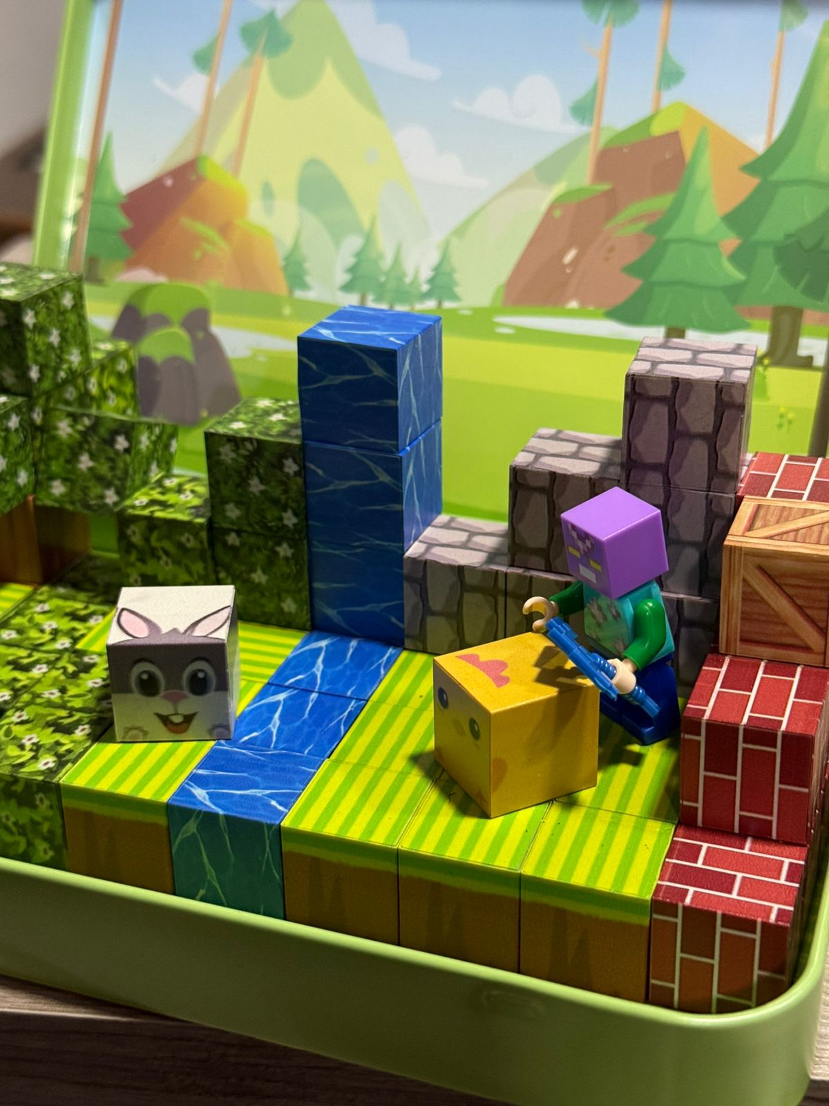 Minecraft Mundo Magnetico 60 Pzs DISEÑO